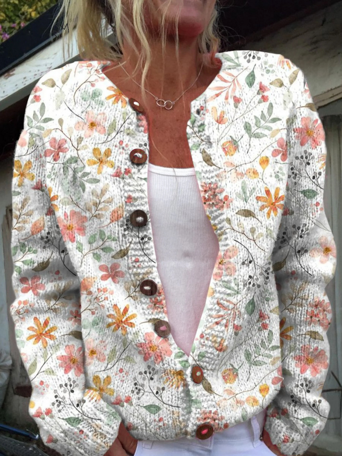 Greta™ | Strickjacke mit Knöpfen