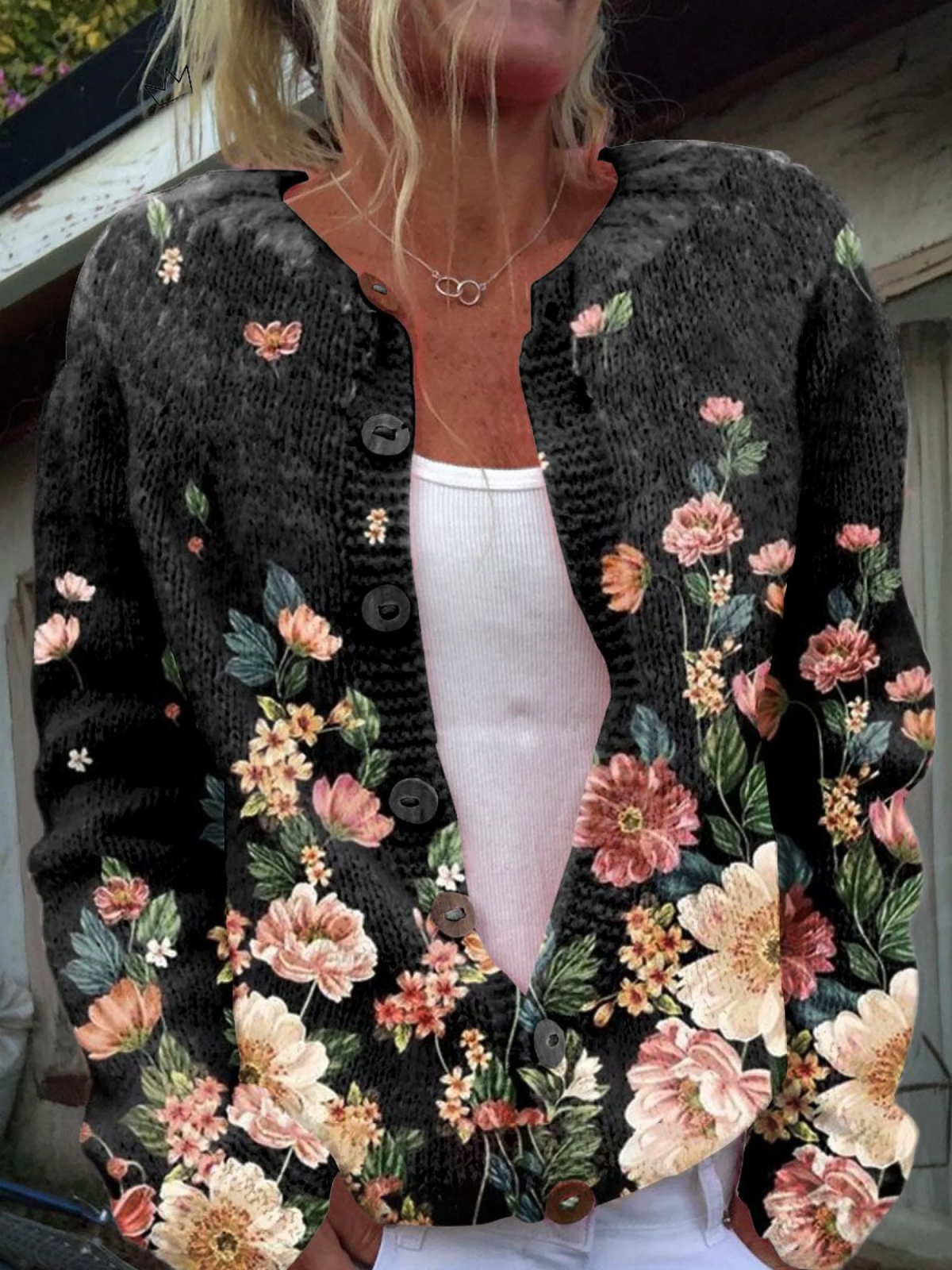Kivara™ | Strickjacke mit Knöpfen