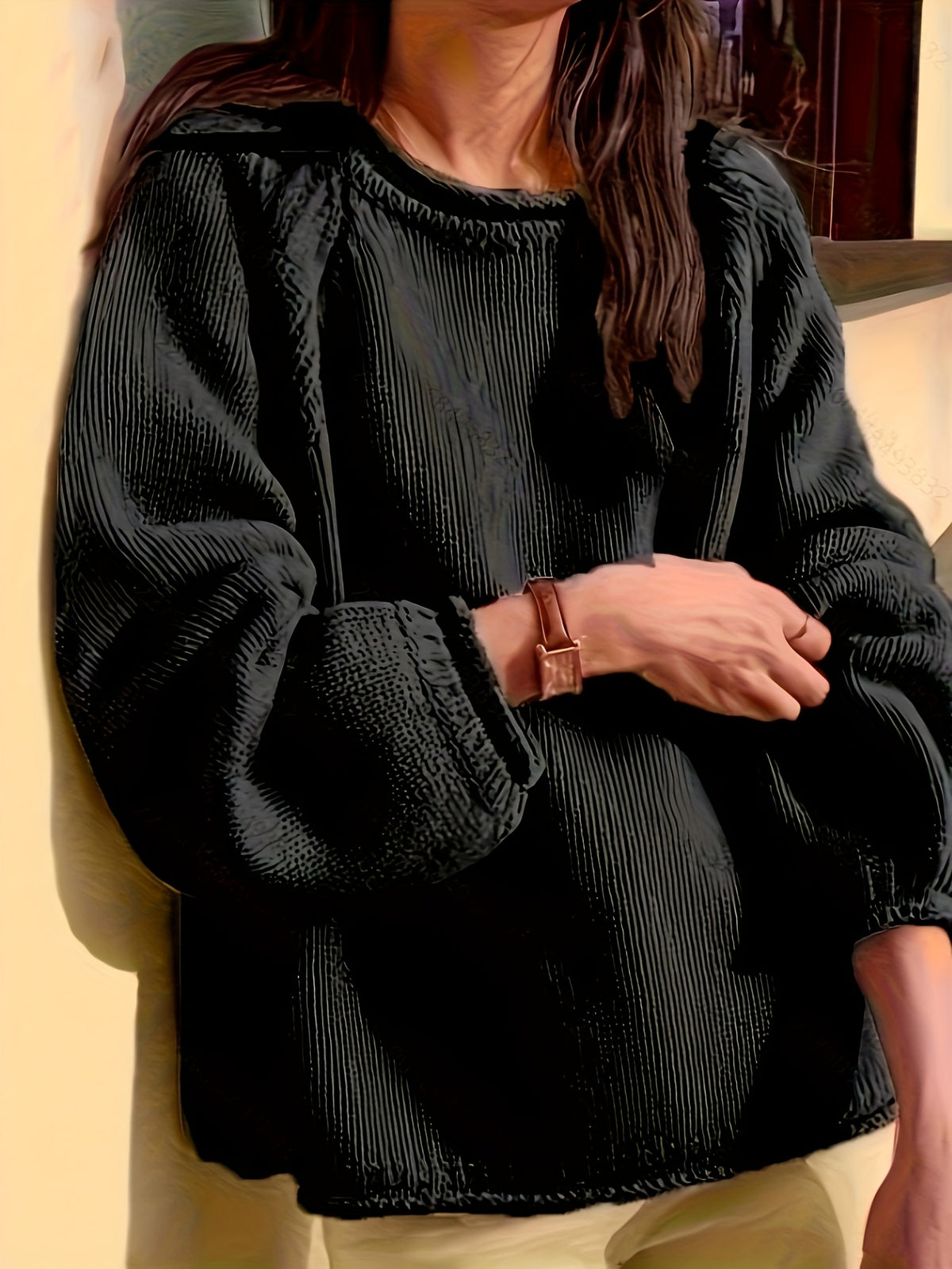 Chloe | Πλεκτό με Φουσκωτά Μανίκια