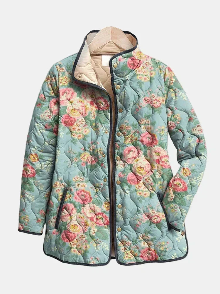 Barbara™ | Gesteppte Jacke mit Blumenmuster
