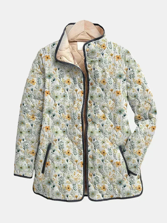 Bożena™ | Gesteppte Jacke mit Blumenmuster