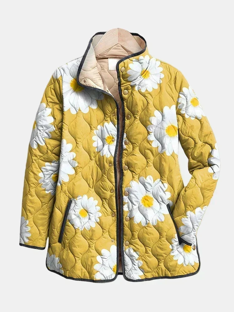 Jolanta™ | Gesteppte Jacke mit Gänseblümchen