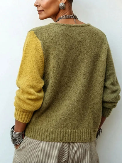 Mosaic™ | Asymmetrischer Color-Block Strickpullover