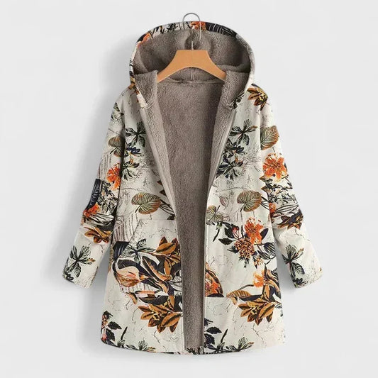 Klara™ | Warme Gesteppte Parka mit Blumenmuster