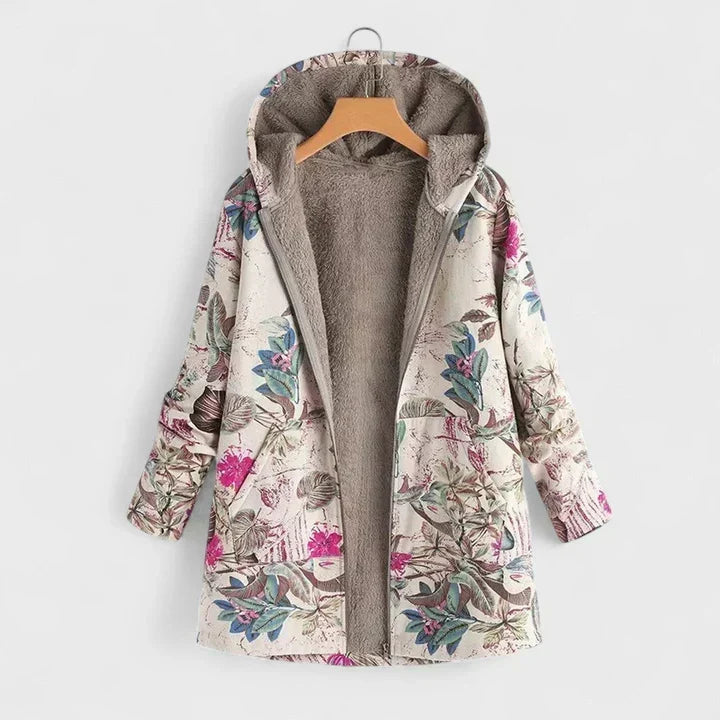 Klara™ | Warme Gesteppte Parka mit Blumenmuster
