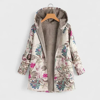Klara™ | Warme Gesteppte Parka mit Blumenmuster
