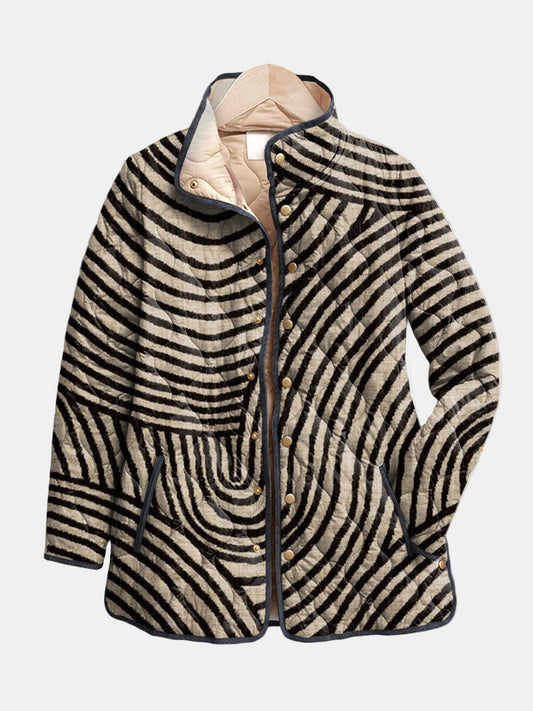 Zofia™ | Gesteppte Jacke mit Handgezeichneten Kreisen